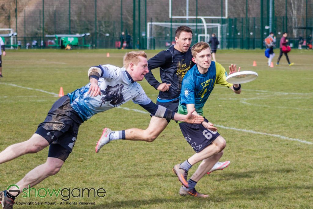 Cal laying out to get a block on a disc. 